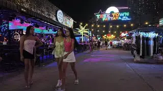 Pattaya Tree Town Nightlife, Thailand 4K 30 FPS