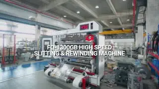 High Speed Slitting Rewinding Machine 500m/min | FQ-1300GB Film Slitter