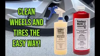 Poorboy's World Spray & Rinse Wheel Cleaner.  NO bending, NO scrubbing, NO brushing is needed!