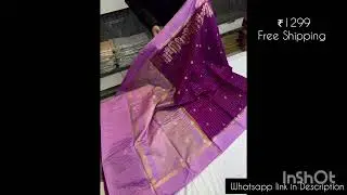 👑 MJ FASHION FLAIR 👑🍁Banarasi Dybl Dupion Soft Silk Fab Sarees 🍁Price ₹1299/- Free Shipping🍁