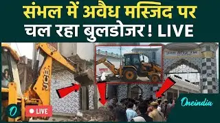Sambhal Mosque Demolition Live: संभल में अवैध मस्जिद पर चल रहा बुलडोजर! | CM Yogi | Bulldozer Action