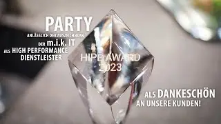 Auszeichnung f&uuml;r hervorragende Dienstleistungen: Die m.i.k. IT ist Preistr&auml;ger des HIPE AWARD 2023!