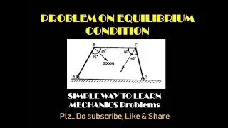 PROBLEM ON EQUILIBRIUM CONDITION    USING  LAMI'S THEOREM