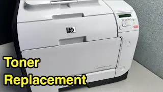 Toner replacement on HP LaserJet Pro 400 color printer (M451dw M451dn M451nw M475dw M475dn M375nw)