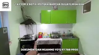 Ellikqal’a tumani Buston shahrida tayyor 2 sotixli ipoteka barcha qulaylik bor 97788990”