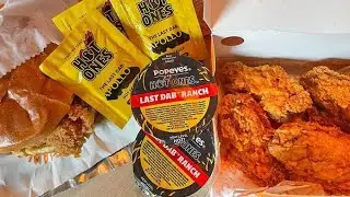 Popeyes Hot Ones The Last Dab Challenge!!! Smokin Rojo Spicy Chicken Sandwich
