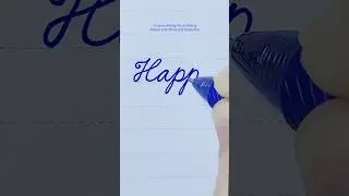 &ldquo;Happy&rdquo; in Cursive Writing | Cursive Handwriting Practice | Calligraphy