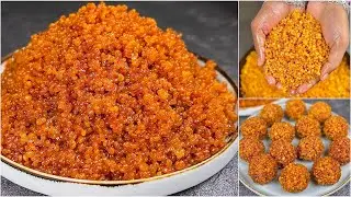 নরম রসালো ও ঝরঝরে মিহিদানা সাথে মিহিদানার মতিচুর লাড্ডু রেসিপি‼️ Motichur Laddu/ Mihidana/ Boondi 