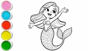 Mermaid Drawing, Painting & Coloring For Kids and Toddlers_ Easy Art