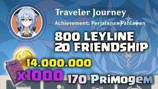 ACHIEVEMENT PERJALANAN PAHLAWAN! farming jutaaan MORA & ratusan HERO'S WIT! | Genshin Impact