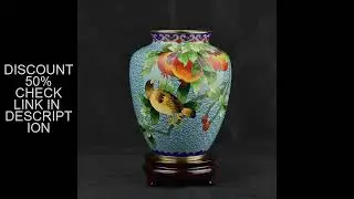 Handmade Cloisonn Flower Vase, Copper Body Wire Wound, Enamel Plant Vase, Desktop Decorative, Exquis