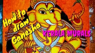 Kerala mural tutorials/Lord ganesha mural painting