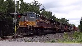 CP 7018, CP 7016, CP 8071, CP 8876 Olympic [CP #119] at Nobel, ON | Dual CP Heritage Units
