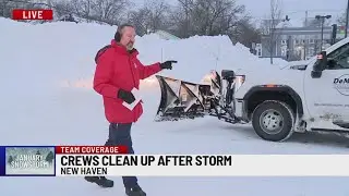 Snow plow drivers continue working to clear New Haven roads