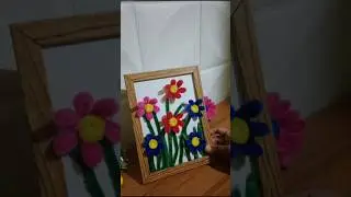 Pipe cleaner frame 😍✨#shortvideo #diy #art #wallhangingcraftdecor @shehnashana