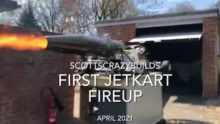 First Fireup of the JETKART!!! DIY Gas Turbine Engine