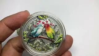 Coin Silver Love Bird Colour Antique Finish by Bullion Tree Indonesia
