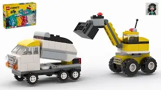 DIGGER and DUMP TRUCK Lego classic 11036 ideas How to build