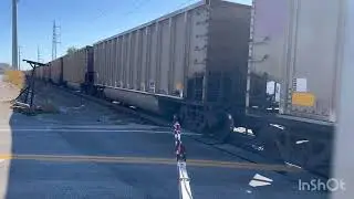 ( Crossing Gate Perspective ) BNSF coal train - Weber Rd, Affton, Mo