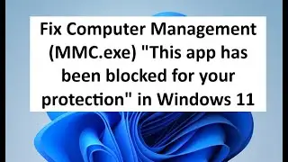 Fix Computer Management (MMC.exe) 