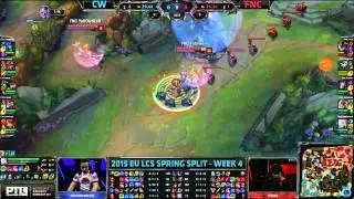 Copenhagen Wolves vs Fnatic | S5 EU LCS Spring 2015 Week 4 Day 2 | CW vs FNC W4D2G4 VOD 60FPS