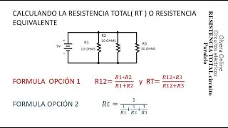 RESISTENCIA EQUIVALENTE CIRCUITO PARALELO