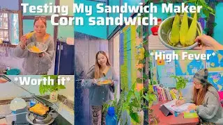 Living Alone In India🪷🪽Realistic Sick Day Vlog🤧✨Trying Out my New Sandwich Maker🥪Is worth Buying?