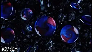Blue & Red Dichroic Glass Plugs | UrbanBodyJewelry.com