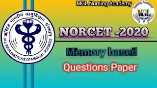 NORCET -8 Practice Questions Paper based on previous Paper
