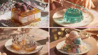 【FULL】癒しのガラスデザートカットASMR✨Glass Cakes Cutting