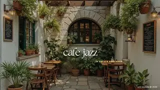 Soft Jazz in Small Front Yard Cafe | Stunning Jazz & Beautiful Garden For Work, Study, Relax