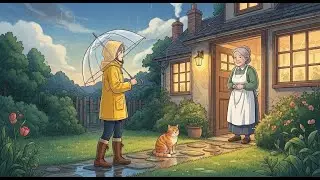 The Old Library on a Rainy Afternoon | Cooking  🍱 Warm Family | Ghibli-Style ASMR
