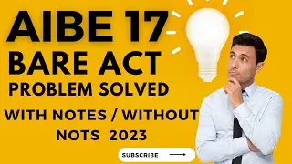 Which Bare Act Allowed For Aibe 17 | BCI New Update | Exam Me Kaun Si Bare Act Allowed Kiya Hai