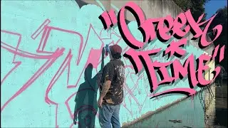 Painting graffiti in the same creek...