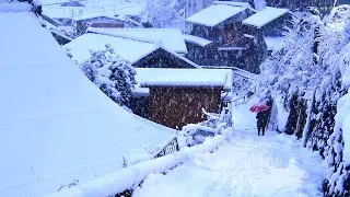 「ふるさとの心象風景」ある奥山の集落に降る雪の情景　伊吹山麓「小宮神」と「中山」集落