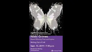 Nikki Grimes, Author and Poet, speaking at the University of Findlay.