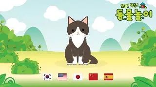동물놀이 : 고양이(한글, 영어, 일어, 중국어, 스페인어) / Animal Study : cat(Korean, English, Japanese, Chinese, Spanish)