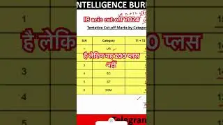 IB ACIO FINAL RESULT AND CUT OFF