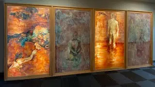 Second Sight, an encaustic art installation by Charlie Levin