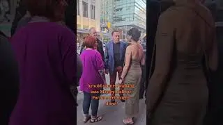 The Talk of Toronto 🔥💪 Arnold in  the city 👀 @schwarzenegger heads into Massey Hall