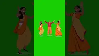 Traditional Indian Dance Animation | Green Screen Video for Onam, Festivals & Reels