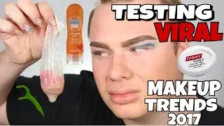 WTF VIRAL MAKEUP TRENDS | TESTING 2017 MAKEUP HACKS!