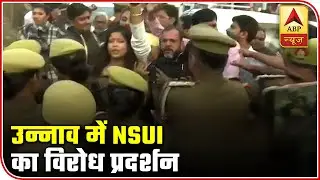 NSUI Members Protest Against UP Ministers Visiting Unnao Victim's Family | ABP News