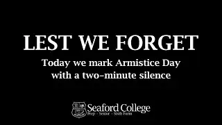 Remembrance 2021 - Two-Minute Silence on Armistice Day