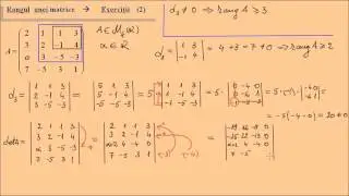 Rangul unei matrice - exercitiu rezolvat (2)