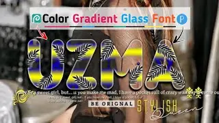 How To Make Color Gradient Glass Font In Photopea | Glass Font |PixelLab Glass Font |Zarraq Creation