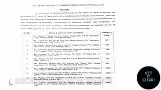 DC KULLU | Latest Update | Final Result Announced For the Post of Peon along With Marks.