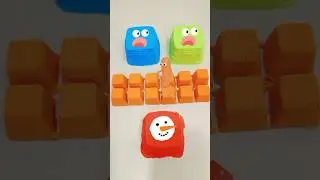 Colorful Cubes with Funny Faces 😍 So Satisfying! 💯 Stress Relief&rdquo;💙#shorts #asmr #relxing #satisfying