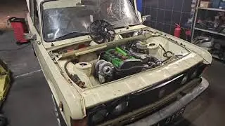 Fiat 125p  - 1.8 20VT GT28 -  pierwszy wyjazd z garażu :)