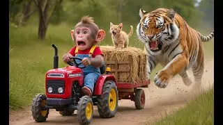 Захватывающее спасение! Обезьяна отвлекает тигра помидором и спасает кота 🐯🍅